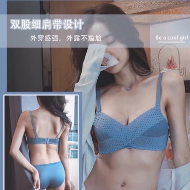 BỘ ĐỒ LÓT ĐÚC REN SWEER GIRL KHÔNG GỌNG NÂNG NGỰC