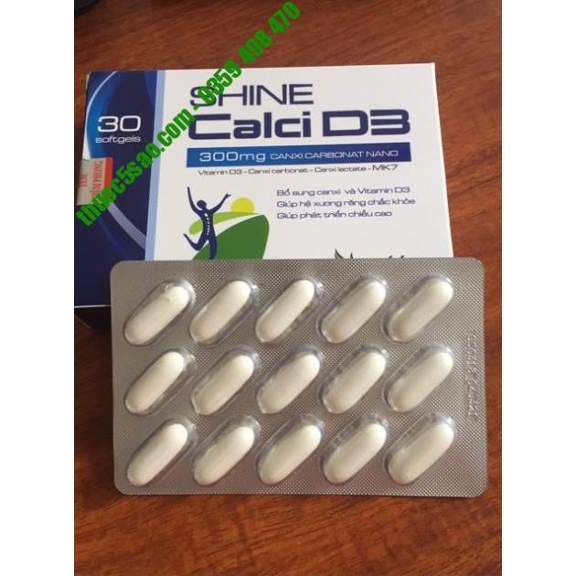 [GIÁ GỐC] Shine Calci D3 - Bổ sung canxi cho cơ thể - Hộp 30 viên