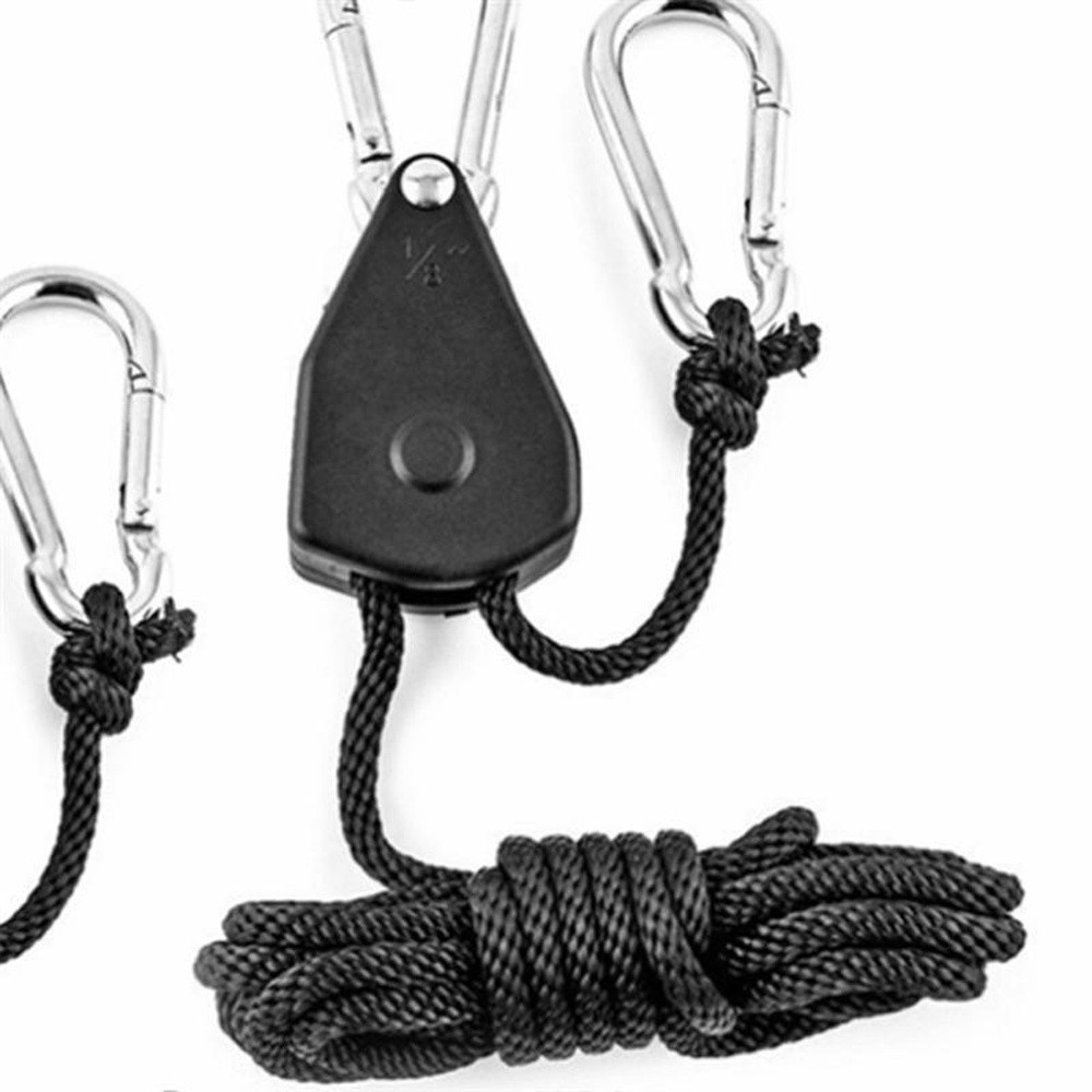 Set 2 dây ròng rọc nylon có bánh xe kéo bằng nhựa 1/8 Inch có thể điều chỉnh cho hoạt động cắm trại ngoài trời