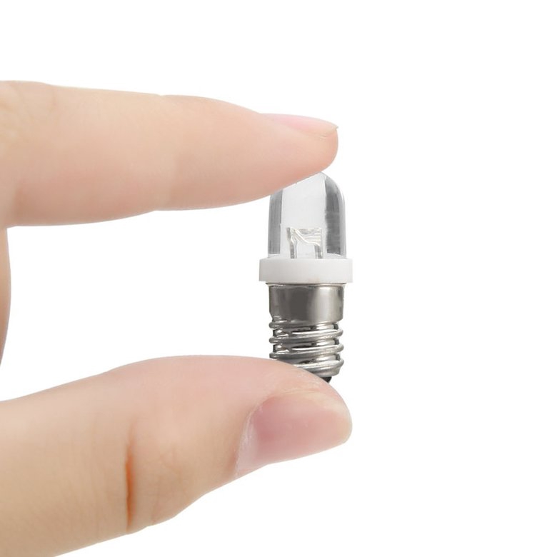 Đèn LED E10 cảnh báo dạng xoắn ốc ánh sáng trắng lạnh điện áp 6V DC