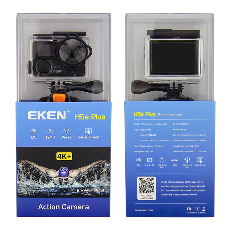 CAMERA hành trình EKEN H5S plus, bảo hành 12 tháng, đổi tả 1 -1 CHÍNH HÃNG 12MP 2INCH TOUCH SCREEN 4K CHỐNG RUNG (EIS) | BigBuy360 - bigbuy360.vn