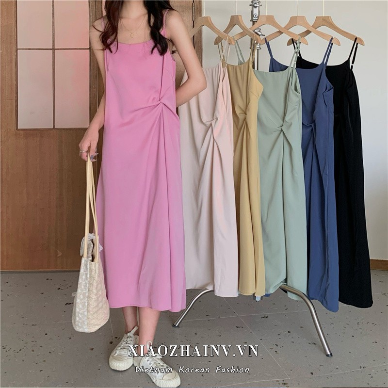 Xiaozhainv Summer Korean fashion design sense strap Shift dresses