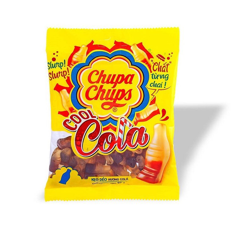 Kẹo Dẻo Chupa Chups gói 24gx32 gói mix 2 loại Cola và Panda hoặc Bitis, Tube