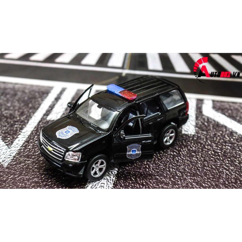 MÔ HÌNH XE CHEVY CHEVROLET TAHOE POLICE 2008 1:36 WELLY 4742