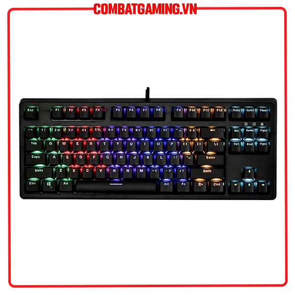 Bàn Phím Cơ E-DRA EK387L Rainbow / RGB - Phiên Bản 2022 (Switch Brown / Red )