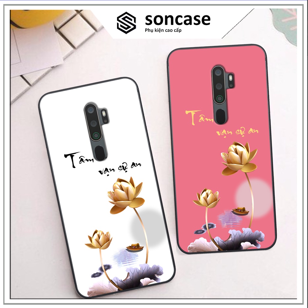 Ốp Oppo A5 2020 / A9 2020 in hình ốp tâm an vạn sự an, ốp lưng SonCase