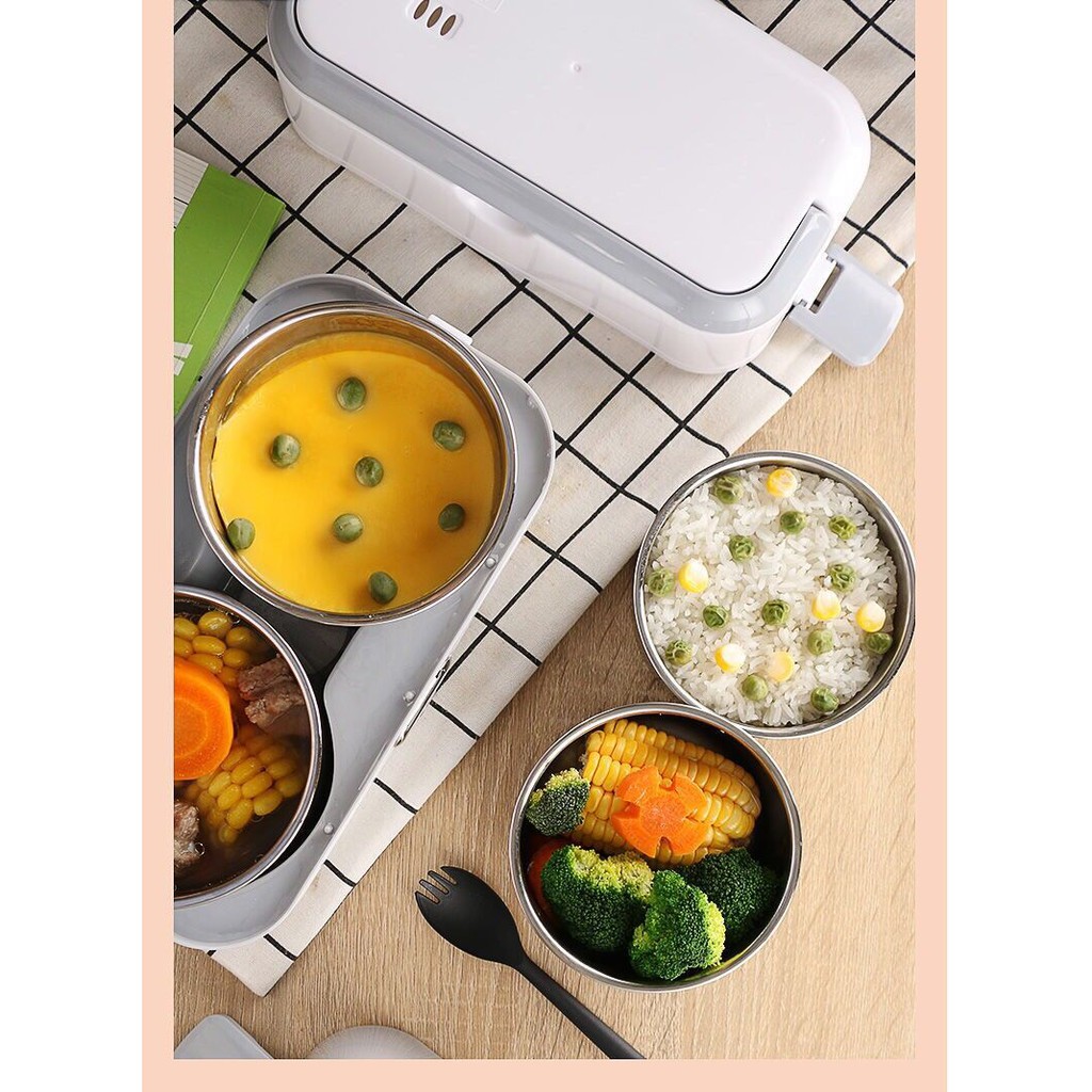 Hộp cơm cắm điện | Nồi nấu mini dân Văn Phòng | Hâm nóng đa năng Inox MOGAN | BigBuy360 - bigbuy360.vn