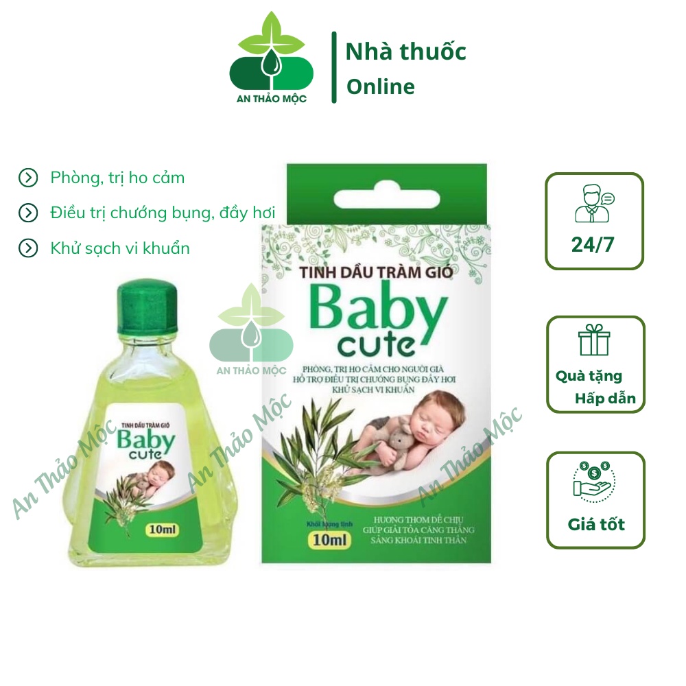 Tinh Dầu Tràm Gió Baby Cute Tránh Gió,Cảm Lạnh, Chống Muỗi Đốt, Xua Muỗi Và Côn Trùng