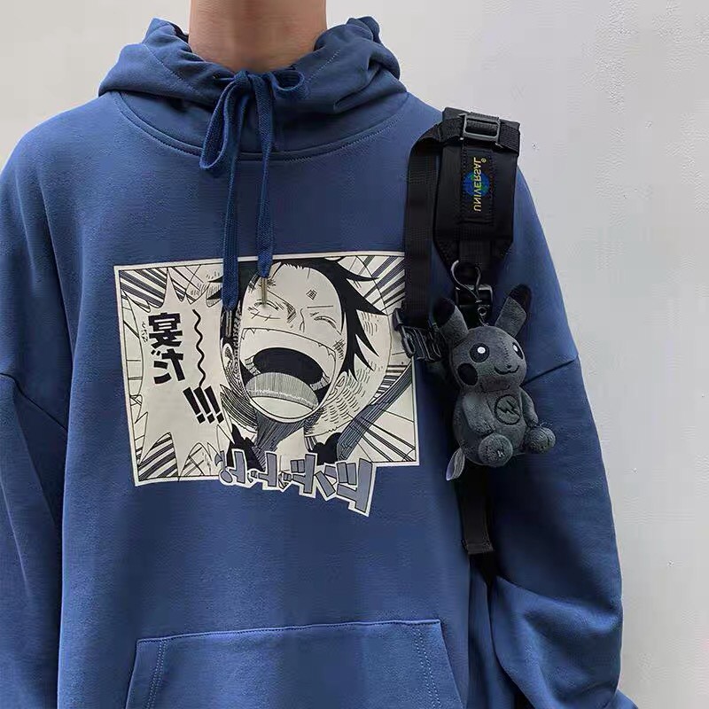 Áo hoodie nỉ unisex form rộng Hải Tặc Mũ Rơm ulzzang Wind | BigBuy360 - bigbuy360.vn