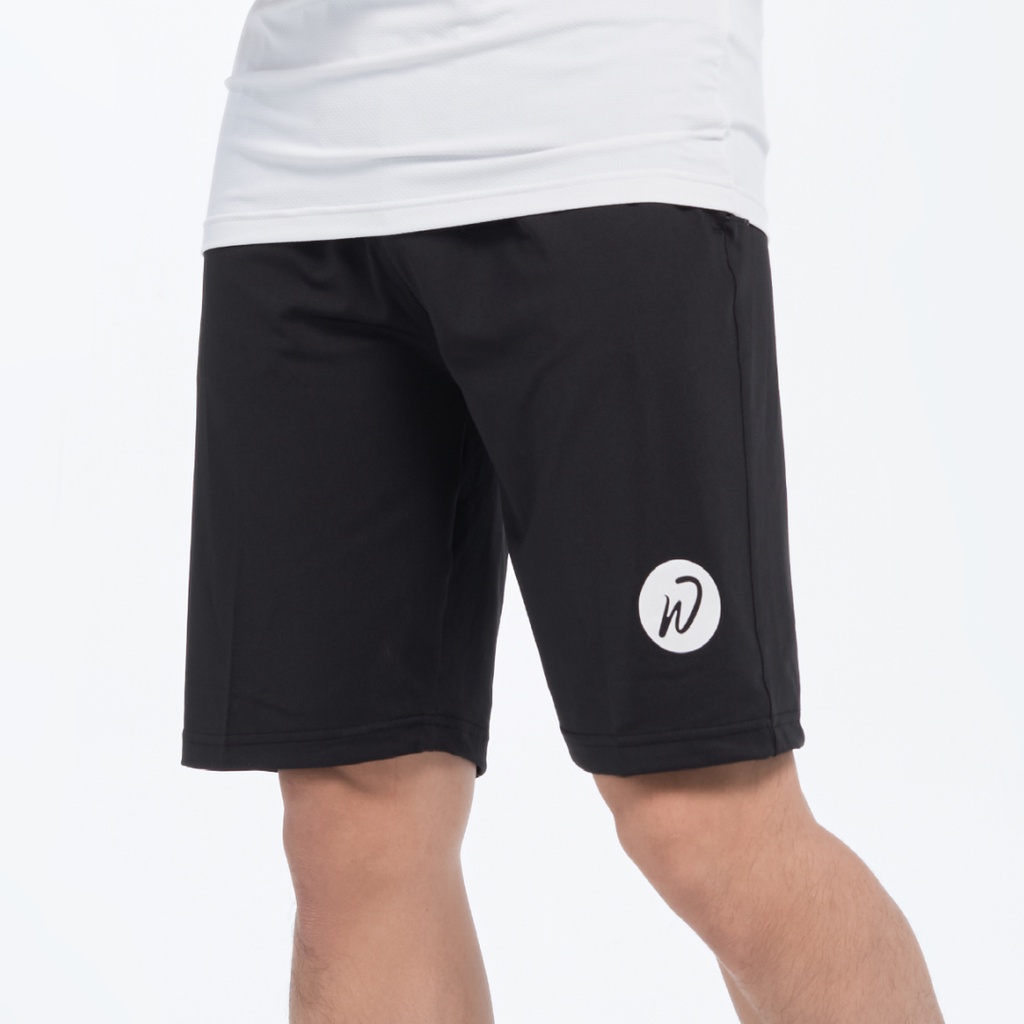 Quần short thể thao nam Welly Sport, co giãn 4 chiều thấm hút mồ hôi tốt, Màu Đen Black, Mã QDN02