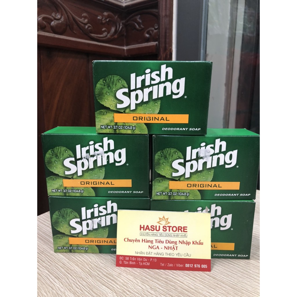 Xà bông cục diệt khuẩn Irish Spring Deodorant Soap Original 104,5g