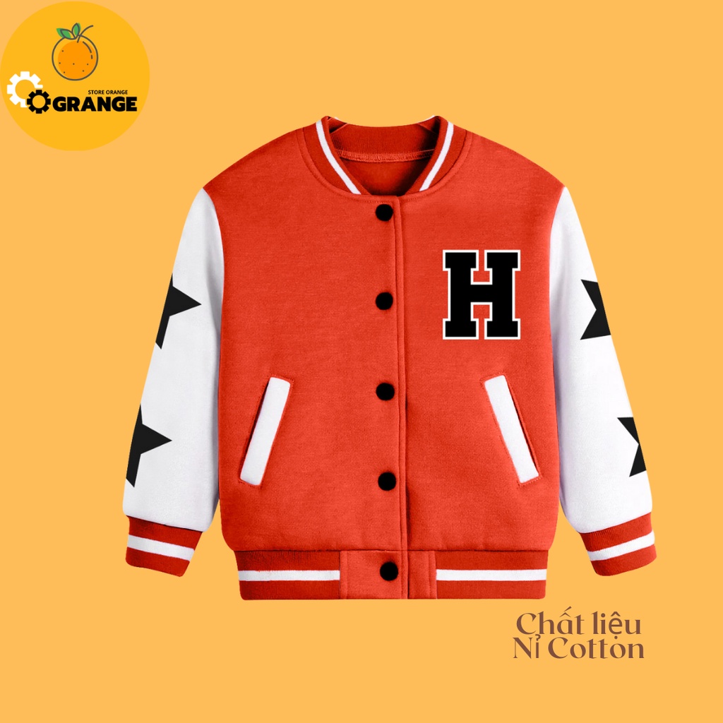 Áo khoác bomber  HSTAR cho trẻ em varsity dành cho bé trai, bé gái