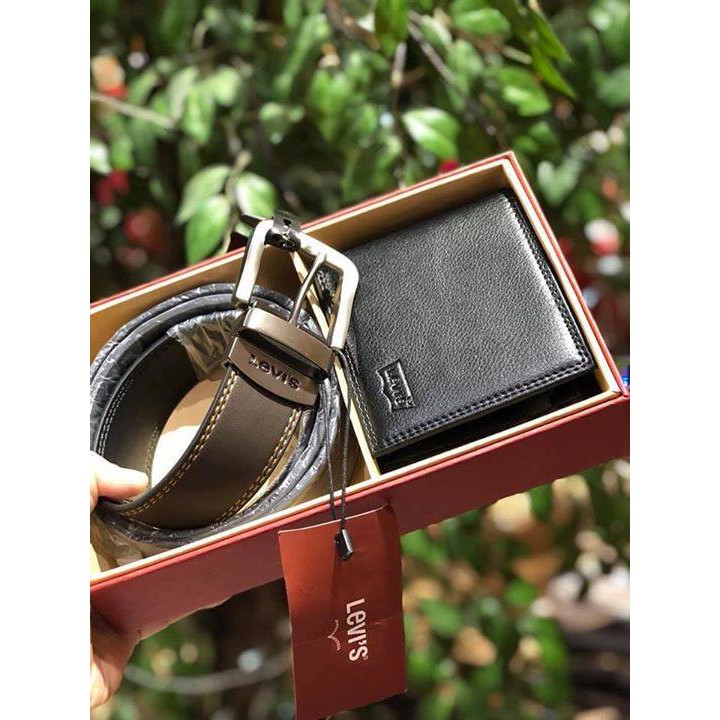 Set ví đen nịt nâu