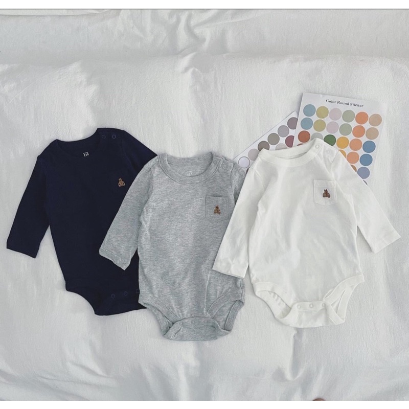 Body dài tay cổ tròn Baby Gap