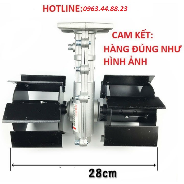 Đầu xới cỏ, đầu xới đất lắp cho máy cắt cỏ[ bánh thẳng ]