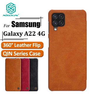 Bao da SamSung Galaxy A22 4G/a32 4G//A12 chính hãng Nillkin QIN