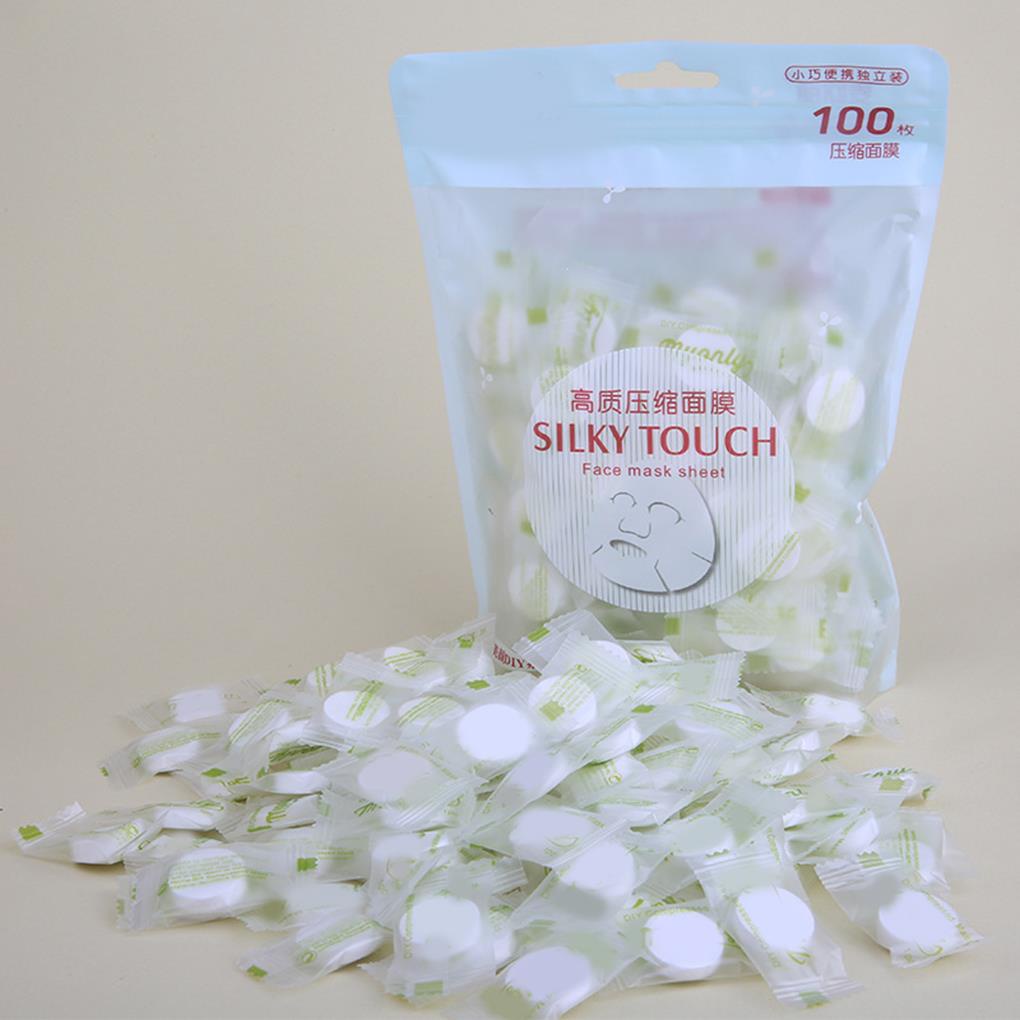 Set 100 Giấy Nén Siêu Mỏng Dưỡng Ẩm Thoáng Khí Không Độc Hại Cho Da Mặt