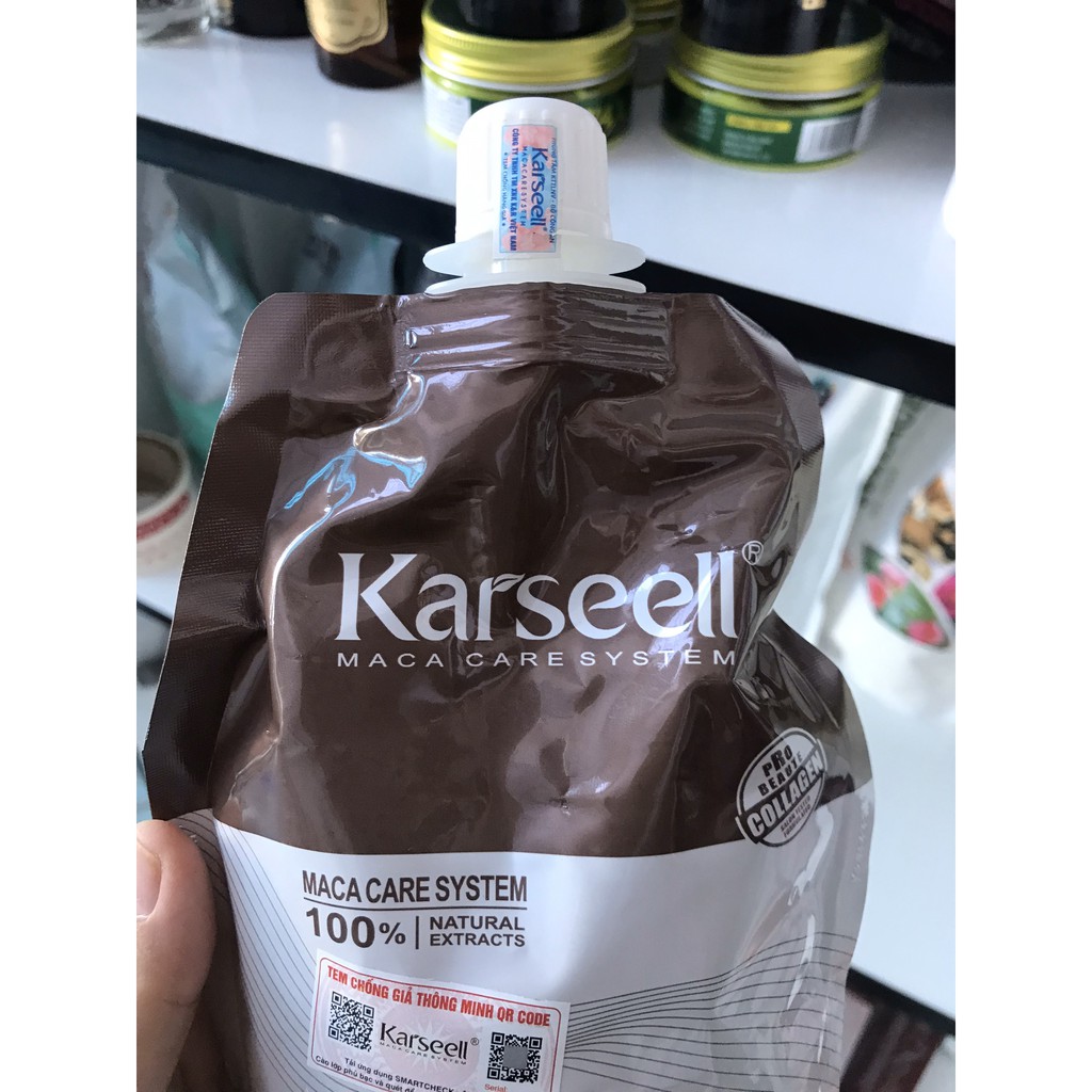 [Rẻ Vô Địch] Kem Hấp - Ủ- Xả Phục Hồi Tóc Collagen Karseell Maca Dạng Túi 500ml