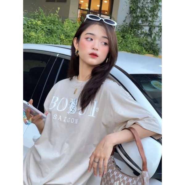 Áo Tay Ngắn BOBUI ANGEL B BOBUI LOGO TEE/ BONE WHITE