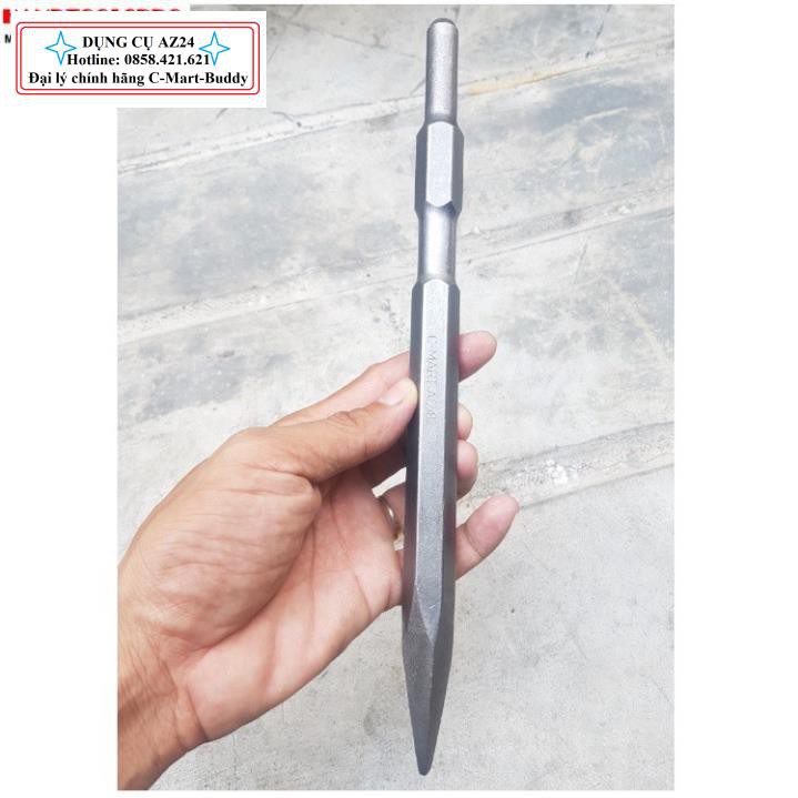 Mũi đục nhọn phá bê tông chuôi lục giác 17x280mm C-MART A0982-17