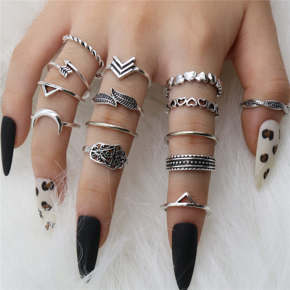 Bộ nhẫn 8 phong cách thời trang cho nữ Yanqueens Trang sứ Quà tặng