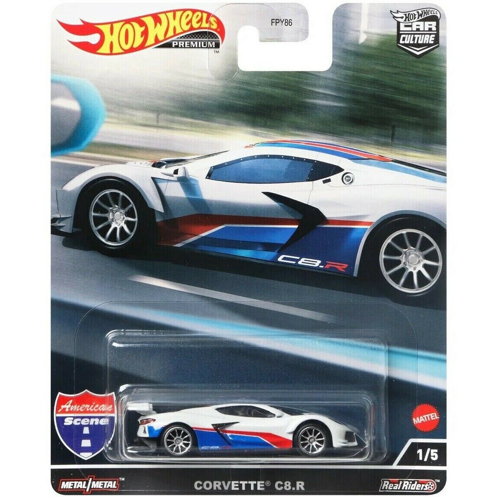 Xe mô hình tỉ lệ 1:64 Hot Wheels Chevy Corvette C8.R American Scene