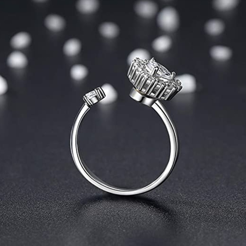 Nhẫn Hình Trái Tim Có Thể Điều Chỉnh Kích Cỡ Dành Cho Nữ