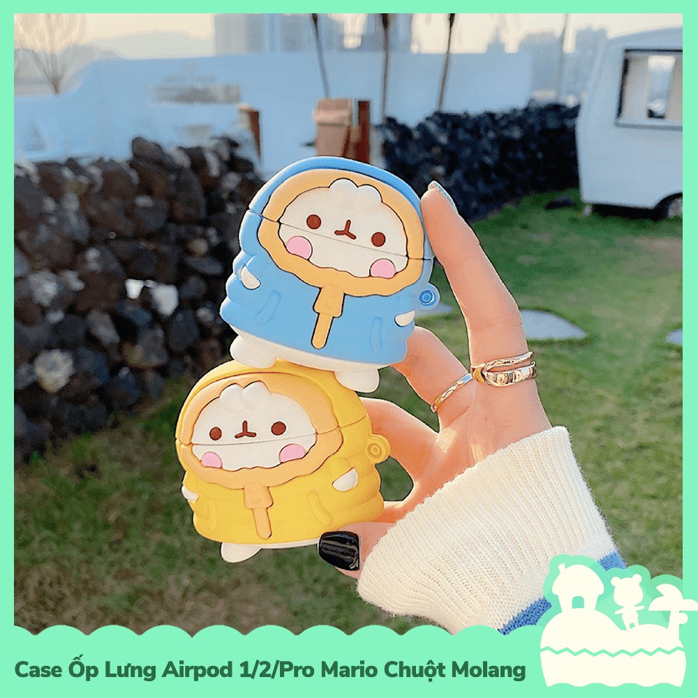 [Sẵn VN - NowShip] Case Ốp Lưng Air_Pod 1 / 2 / Pro Gel Silica Nhân Vật Hoạt Hình Anime Manga Đáng Yêu Chuột Molang