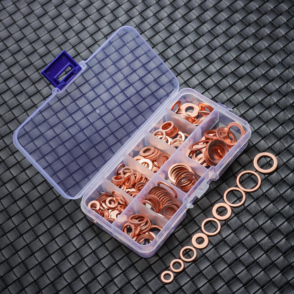 Set 200 Vòng Đệm Bằng Đồng Cứng Cho Động Cơ Xe Hơi