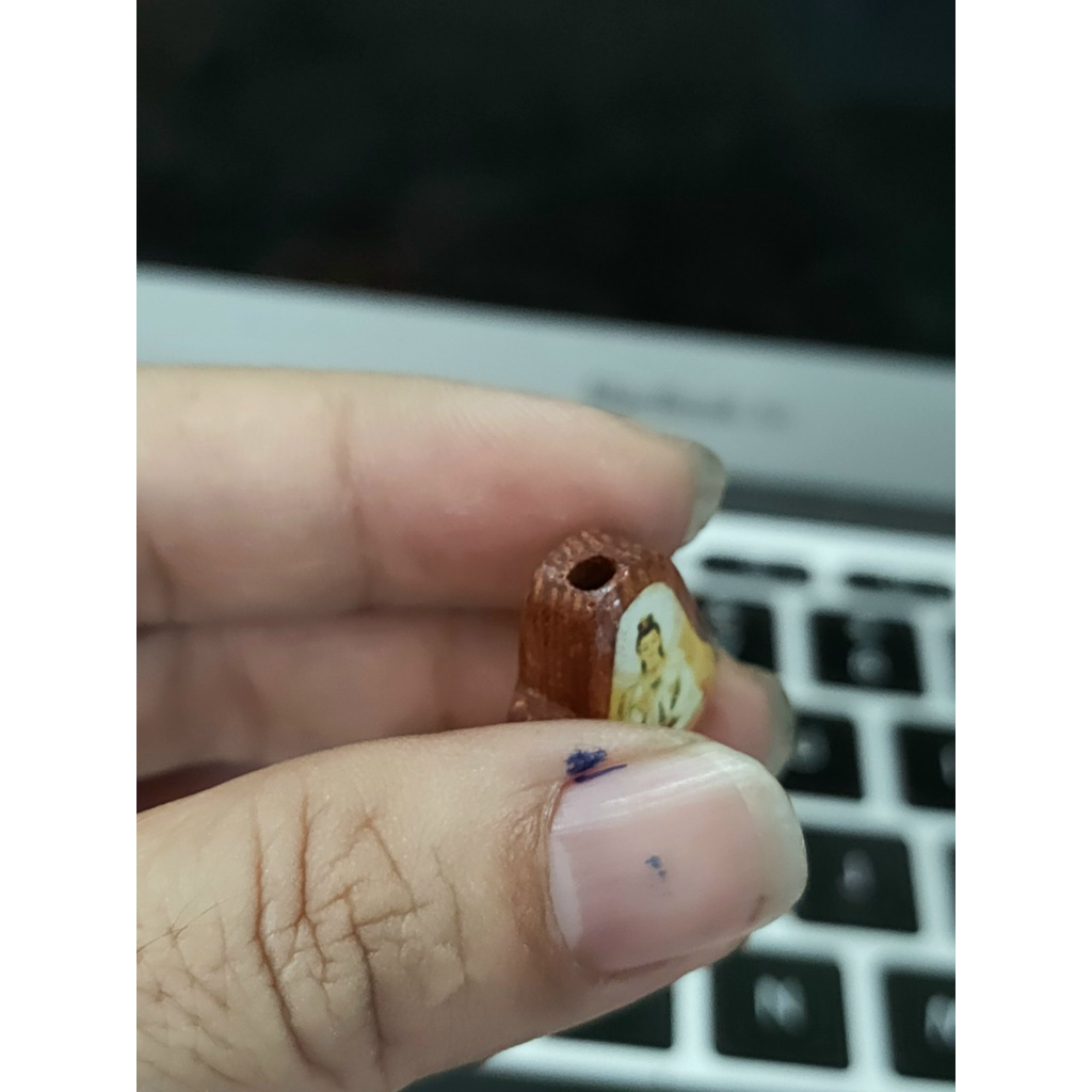 Mặt phật bà quan âm bằng gỗ làm vòng tay handmade