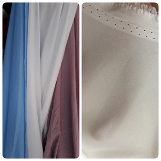 Thô lụa trắng + 2m lót lụa trắng+1m phi mờ cứng