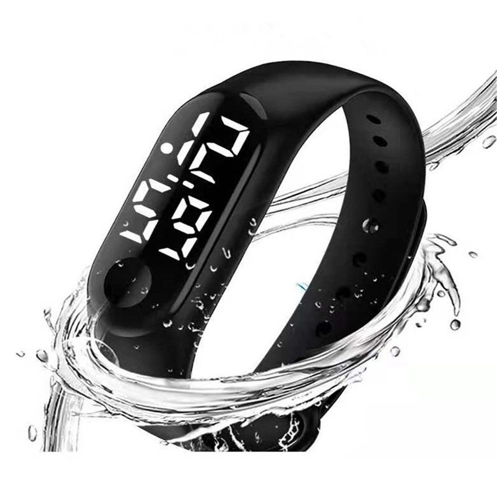 Đồng hồ thể thao điện tử chống nước có đèn led phát sáng