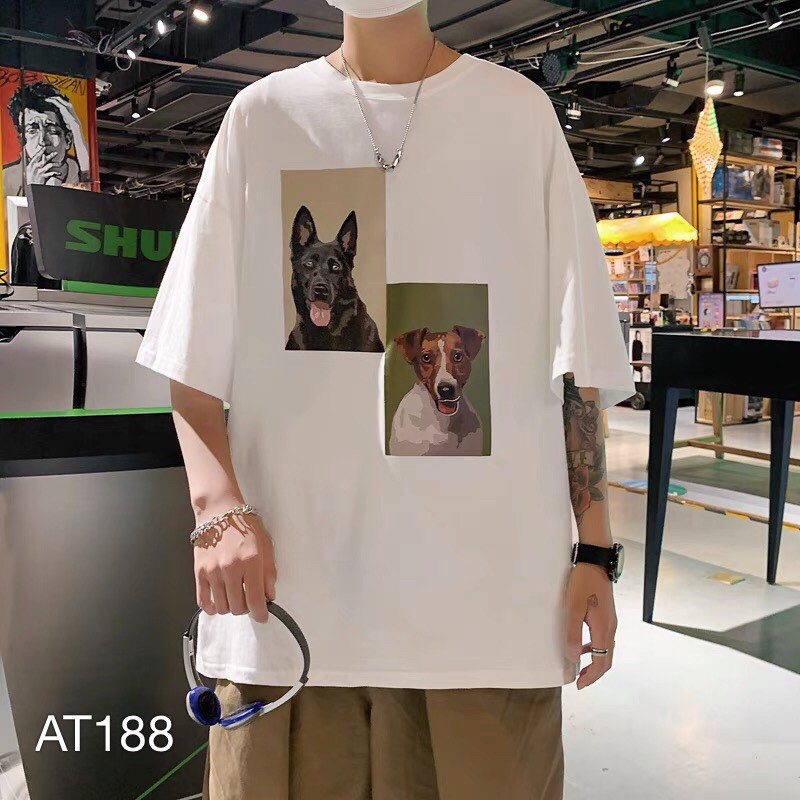 Áo Thun Nam Nữ VN CLO ép hình dog - AT188