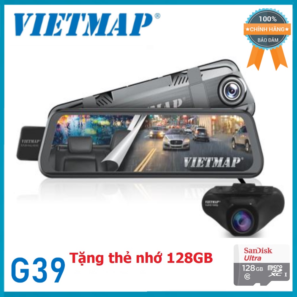 [Miễn phí lắp đặt nội thành HCM]Camera hành trình VIETMAP G39 + Thẻ nhớ 128GB