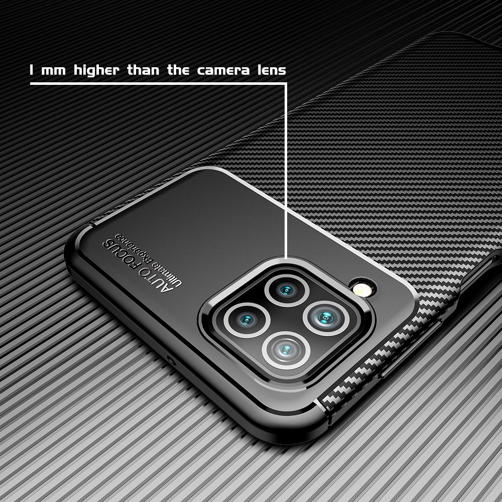 Ốp điện thoại UFLAXE silicon mềm họa tiết sợi carbon cho Samsung M62 M32 M12 M02 M51 M31 M21 M31S M21S M01 Core