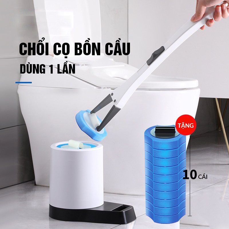 BỘ BÀN CHẢI CỌ NHÀ VỆ SINH DÙNG 1 LẦN, ĐẦU CHẢI THAY THẾ, ĐỘT PHÁ THẾ HỆ MỚI