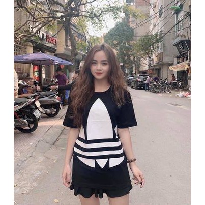 ADIDAS CHÍNH HÃNG - Áo thun nữ Adidas Biglogo Oversize - GI1134