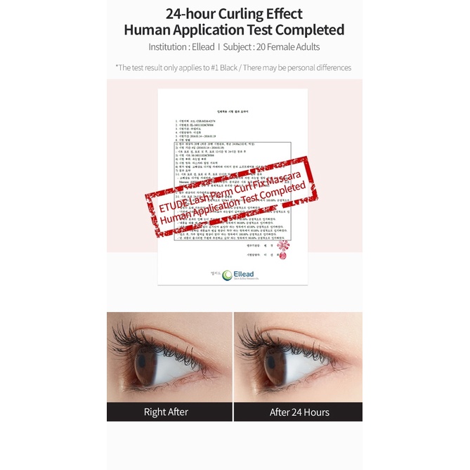 Mascara chuyên uốn cong và làm dài mi ETUDE Lash Perm Curl Fix Mascara Giúp Uốn Cong và chải dài lông mi 8g