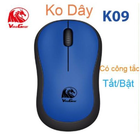 Chuột không dây Vinagear K09 -1600DPI Hàng chính hãng