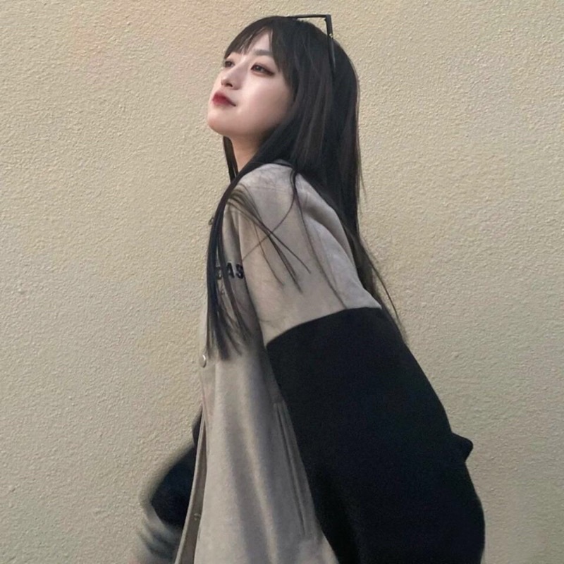 Áo khoác nỉ cardigan nâu tây ( thân nâu be tay đen ) | BigBuy360 - bigbuy360.vn