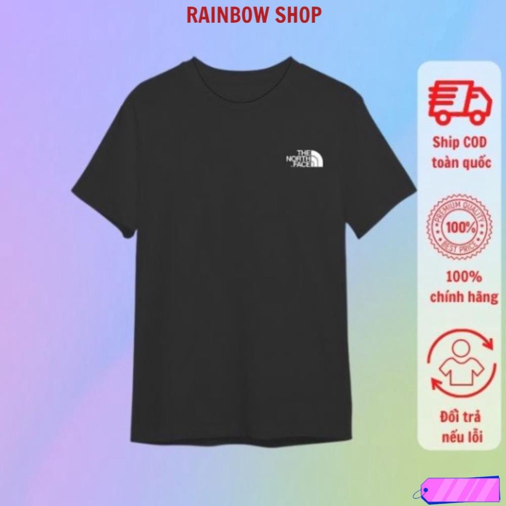 Áo thun oversize THE NORTH FACE Đen RainBow, áo phông nam nữ tay lỡ unisex form rộng- TT-95