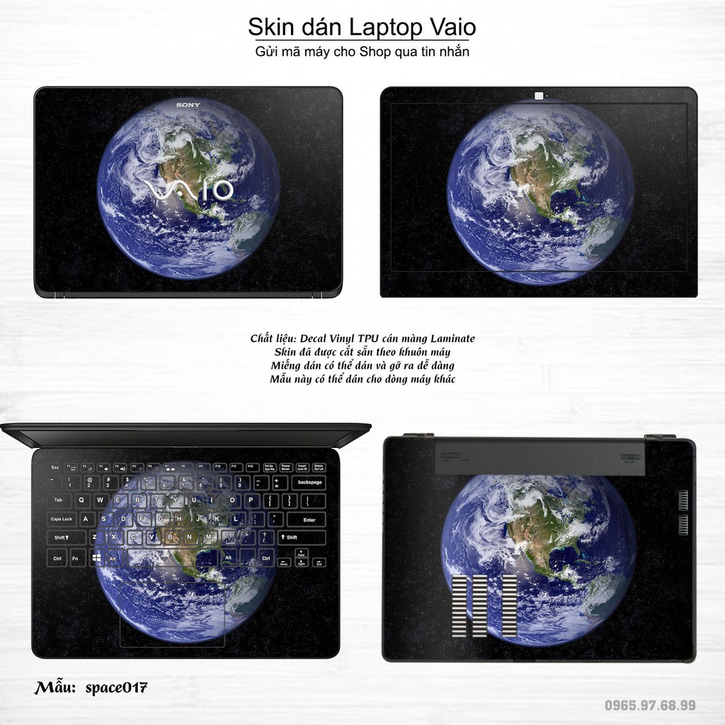 Skin dán Laptop Sony Vaio in hình không gian _nhiều mẫu 3 (inbox mã máy cho Shop)