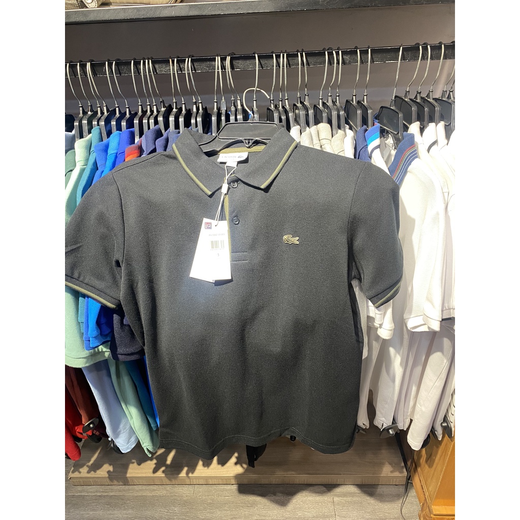 Áo Thun Nam Regular POLO LACOSTE TRƠN VIỀN LOGO VÀNG vải cá sấu logo thêu dáng dài cực đẹp 4 màu hàng xuất xịn