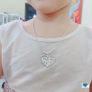 Dây chuyền mặt khắc tên của bé chuẩn bạc ta