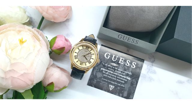 Đồng hồ nữ GUESS U0840L1 dây da nạm đá CHÍNH HÃNG