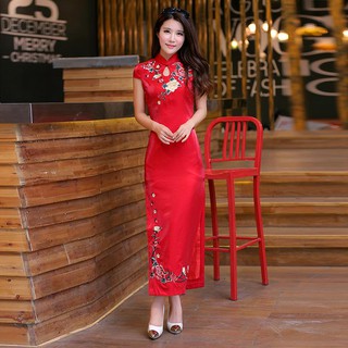 Sườn xám thêu trung hoa có size 4xl sx300