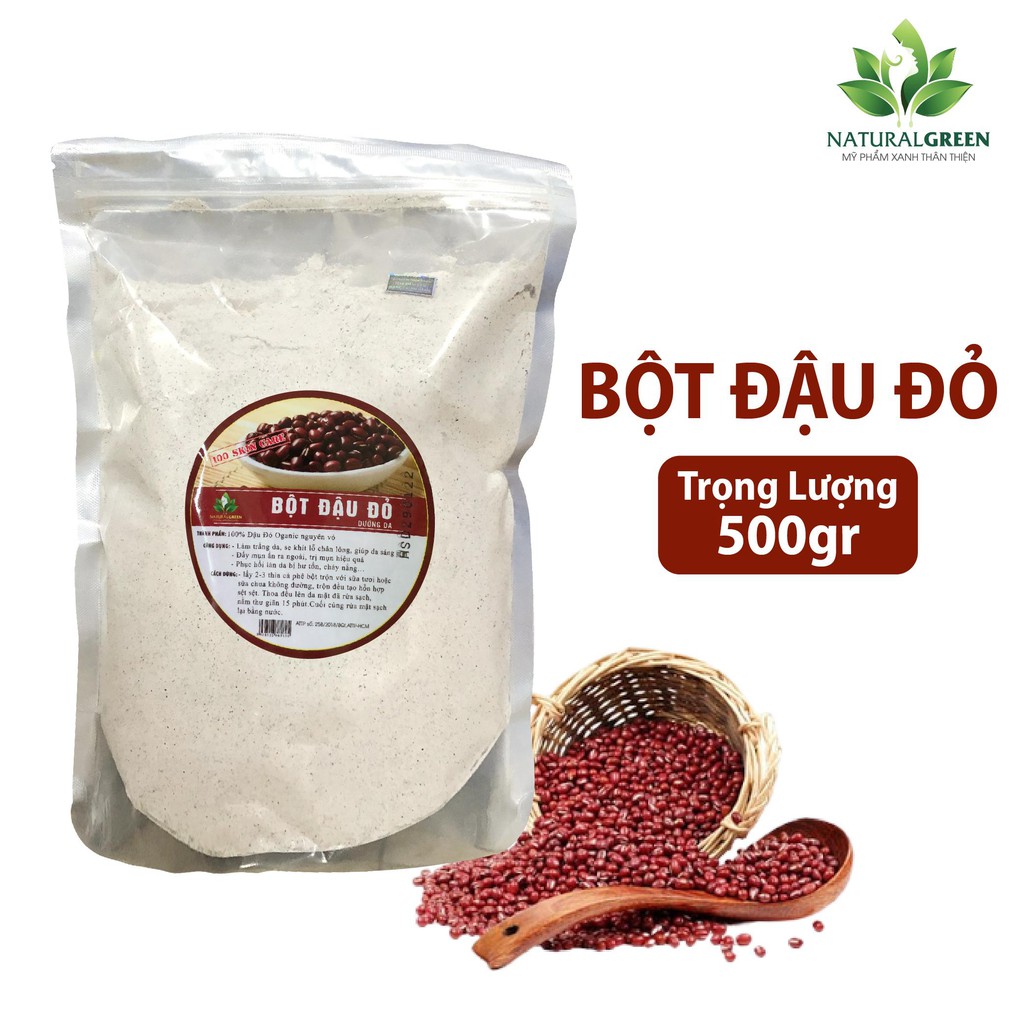 500GR bột đậu đỏ nguyên chất loại hạt nhỏ tắm trắng đắp mặt dưỡng trắng da, se khít lỗ chân lông, đều màu da