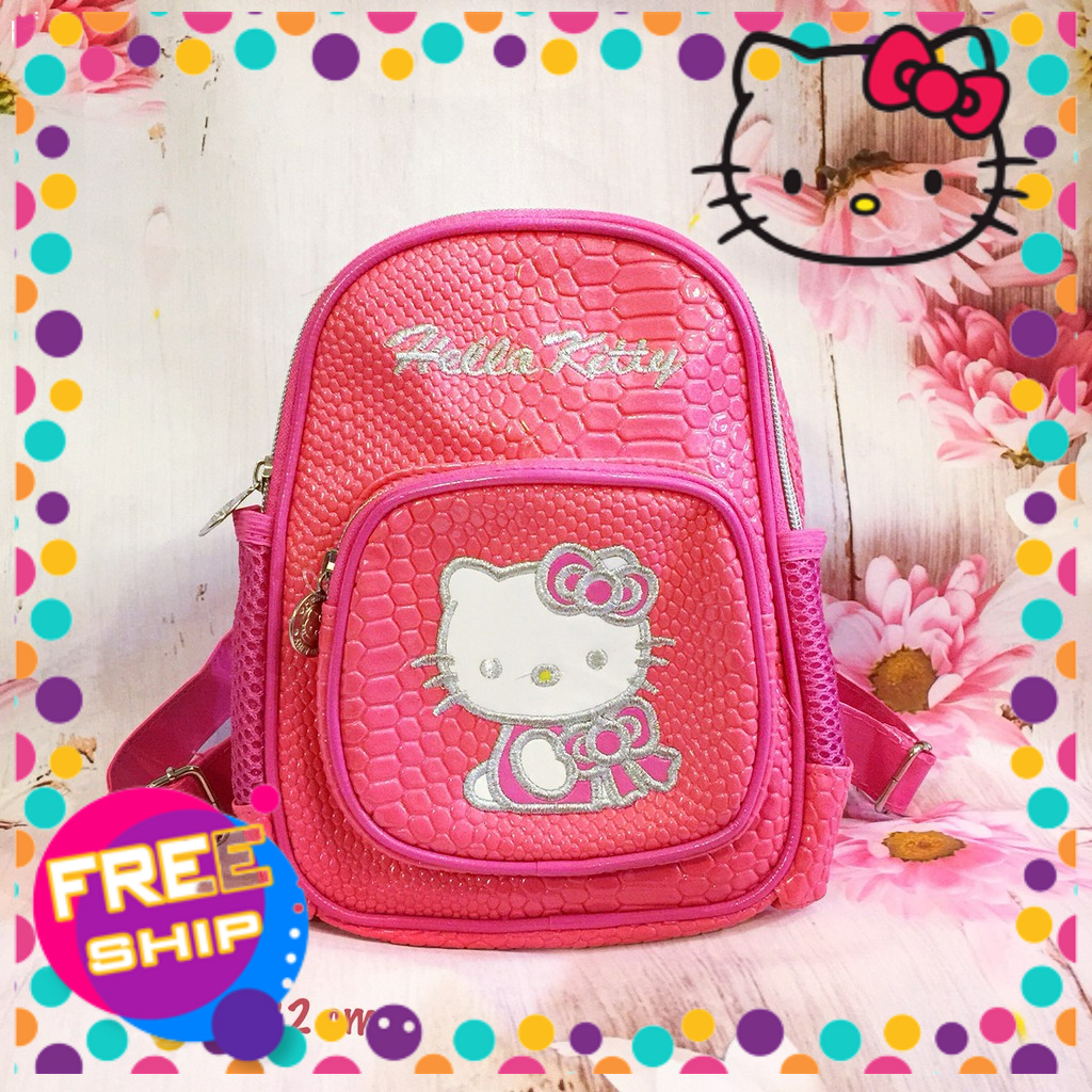 Balo da Hello Kitty mầm non cho bé