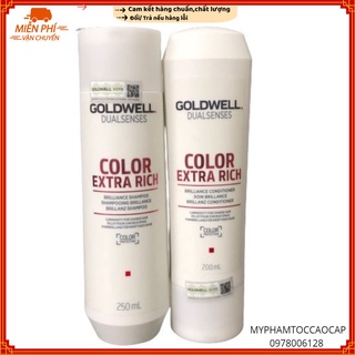 Dầu gội xả dưỡng tóc nhuộm Goldwell Color Extra Rich 250mlx2