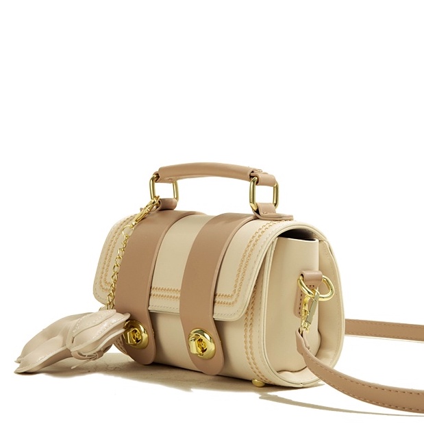 🌸Hàng Order🌸 Túi Xách Muzi&kai Chính Hãng Da Trơn Nắp Gập Gài Quai Đeo Kèm Móc Trang Trí Sang Chảnh Nữ Tính 🌸 Quảng Châu